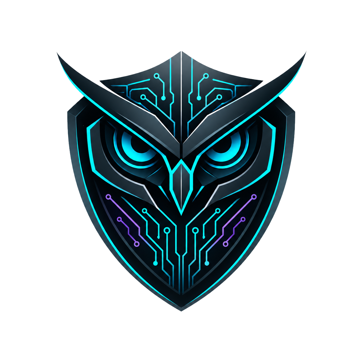 NeuroSec owl shield logo for autonomous infrastructure defense